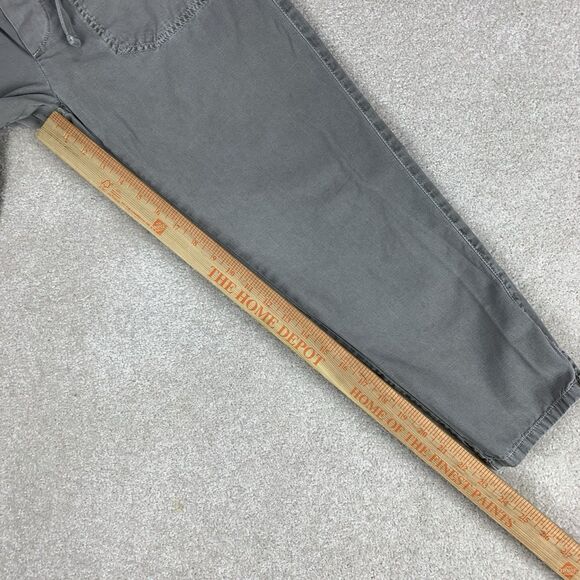 James Perse Standard Utility Grey Cropped Drawstring Cotton Pants Size 2 Medium - Picture 13 of 14